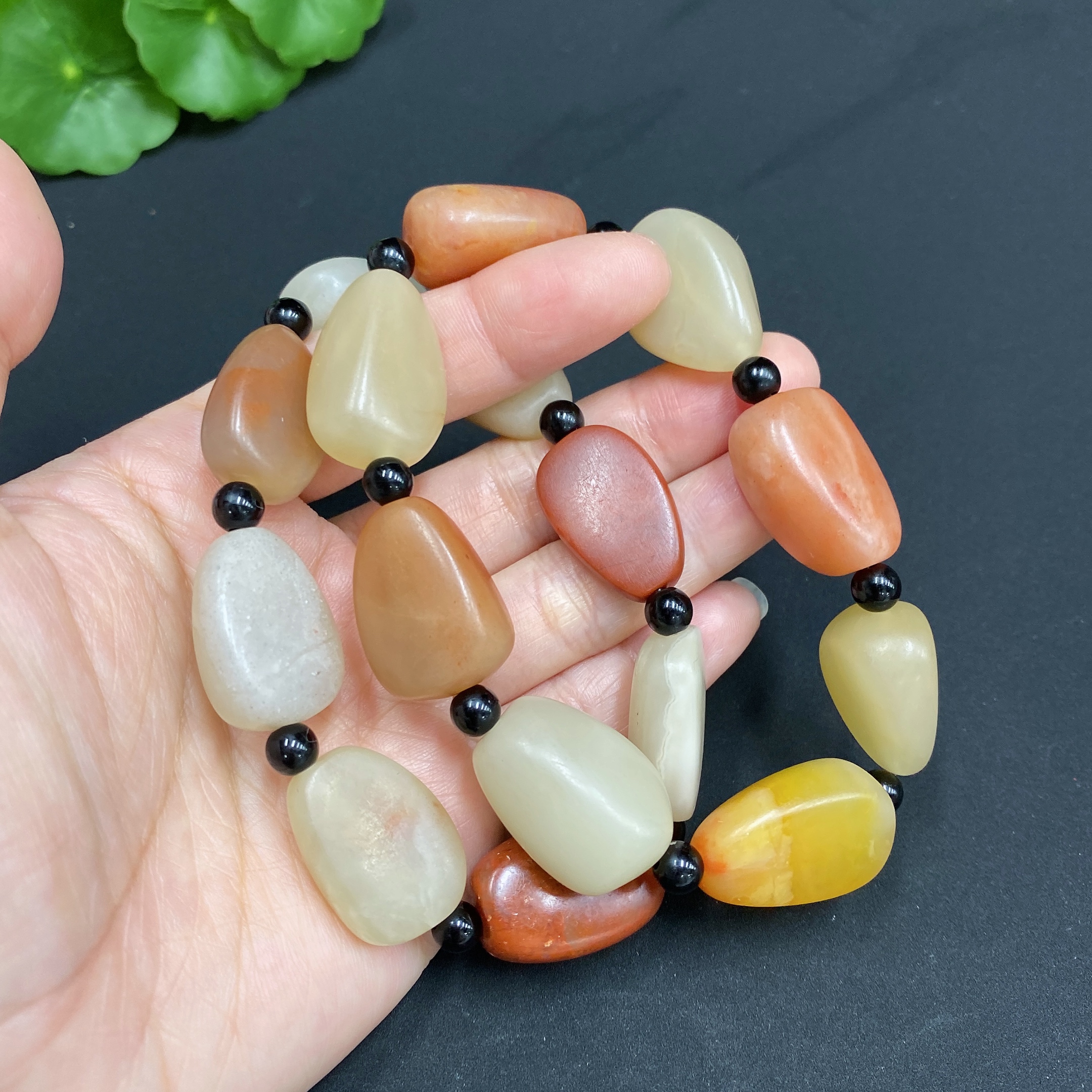 H27085171 Laos Stone Bracelet, Total Weight About 92g, Beads Not Hetian Jade