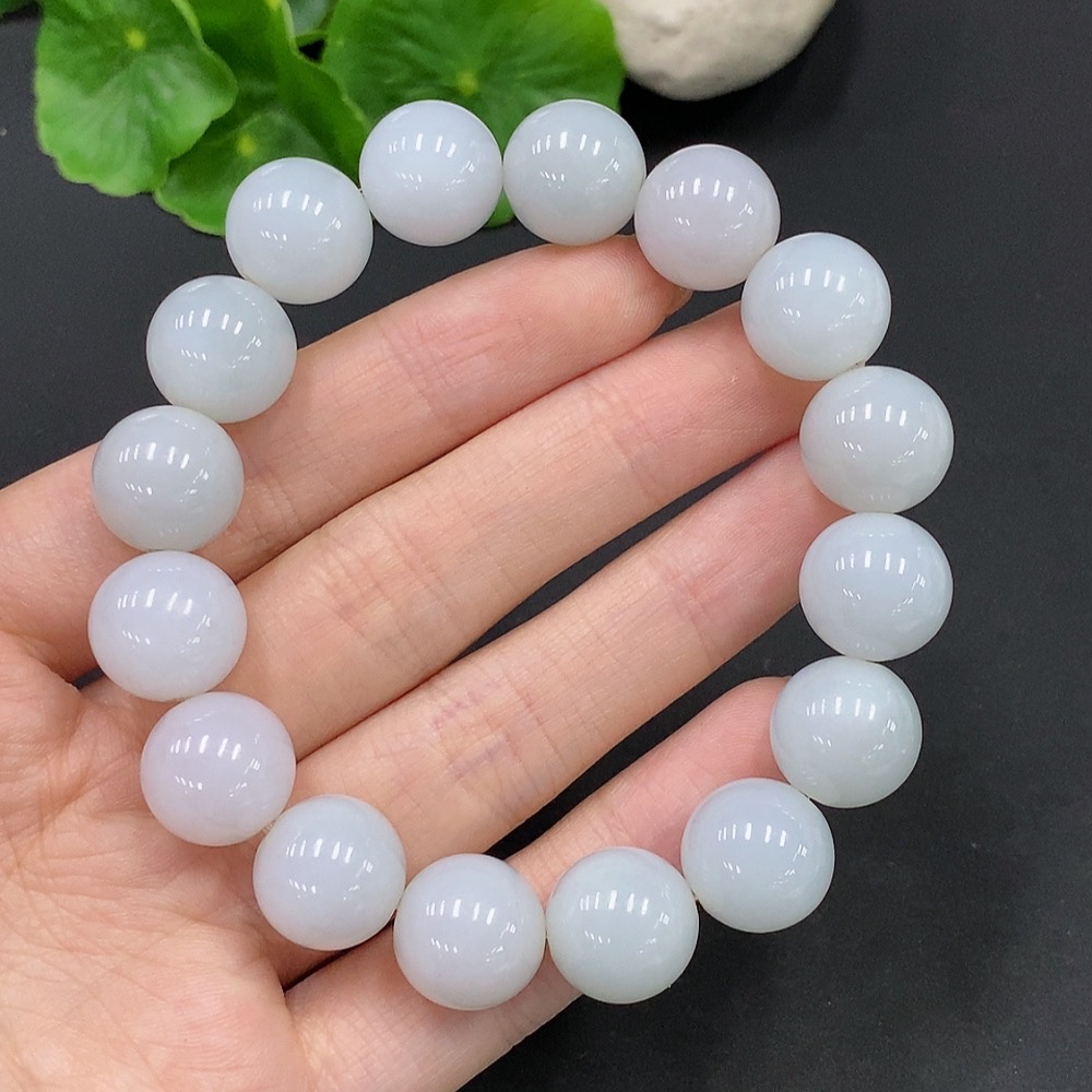 F28218795 Jadeite Bead Bracelet Approx.13.2mm Total Weight Approx.66.4g