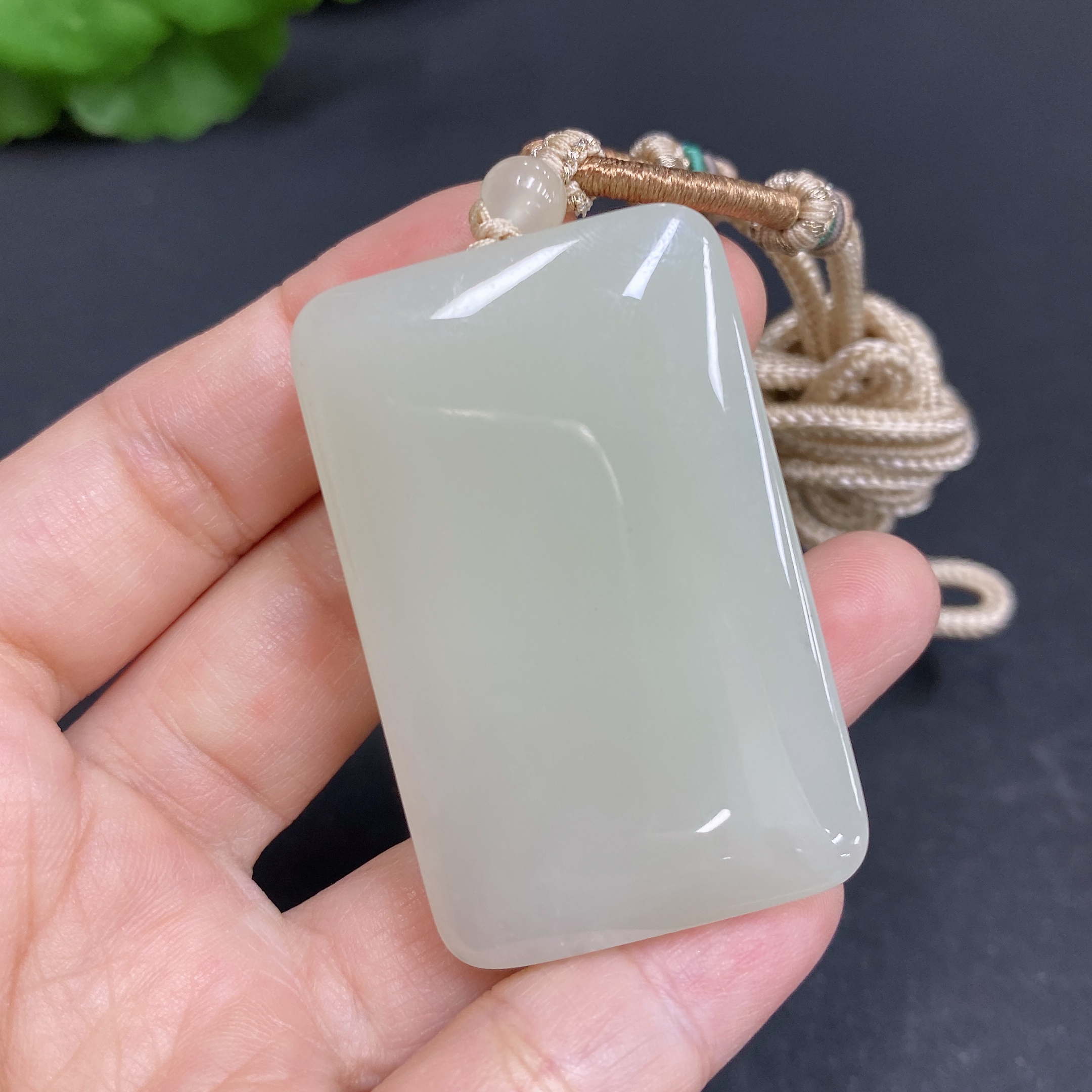 H33903097 Hetian Jade Pendant Plain Pendant