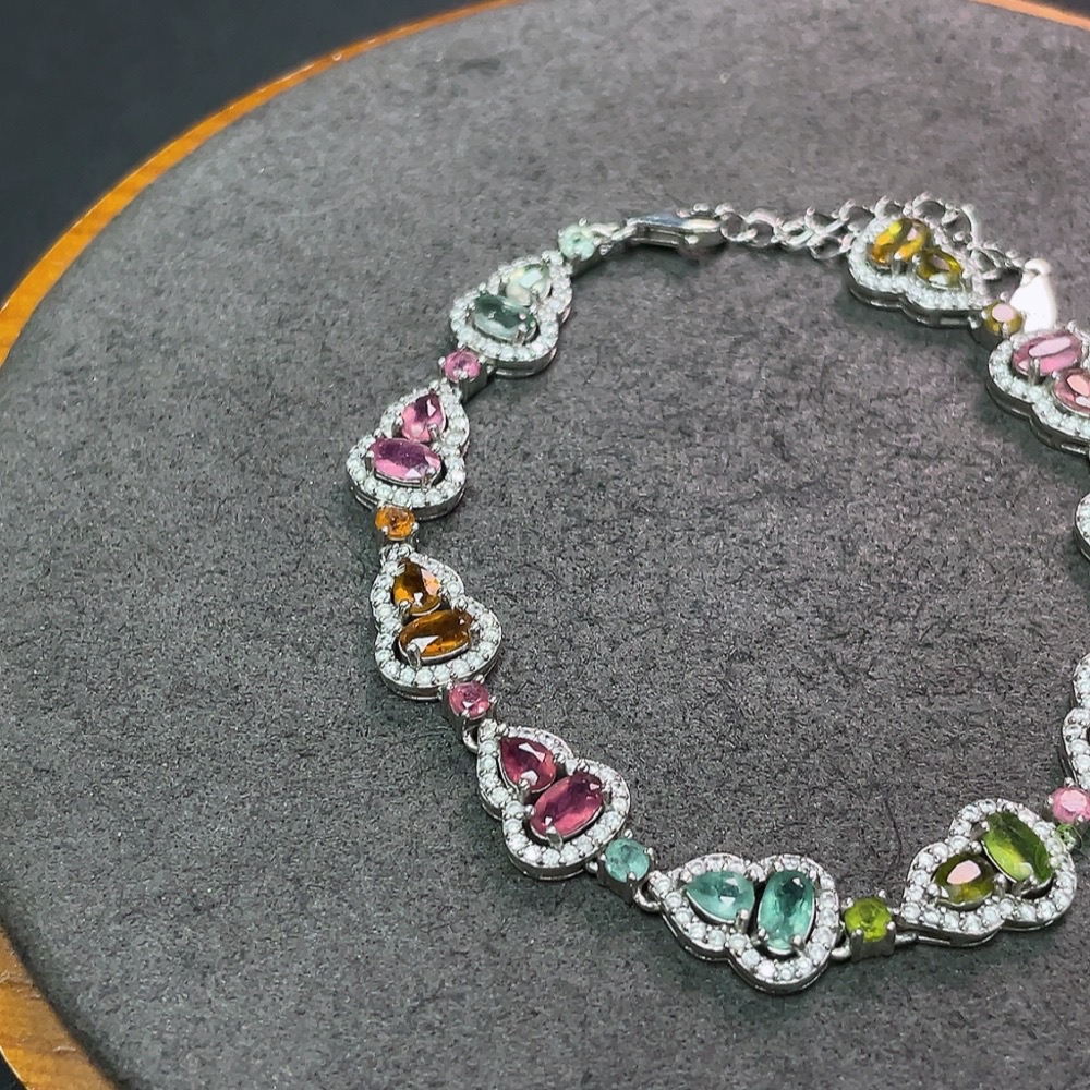 C34990734 Tourmaline Bracelet Non-Gold Total Weight Approx.8.41g Size Approx.4.5*2.3mm