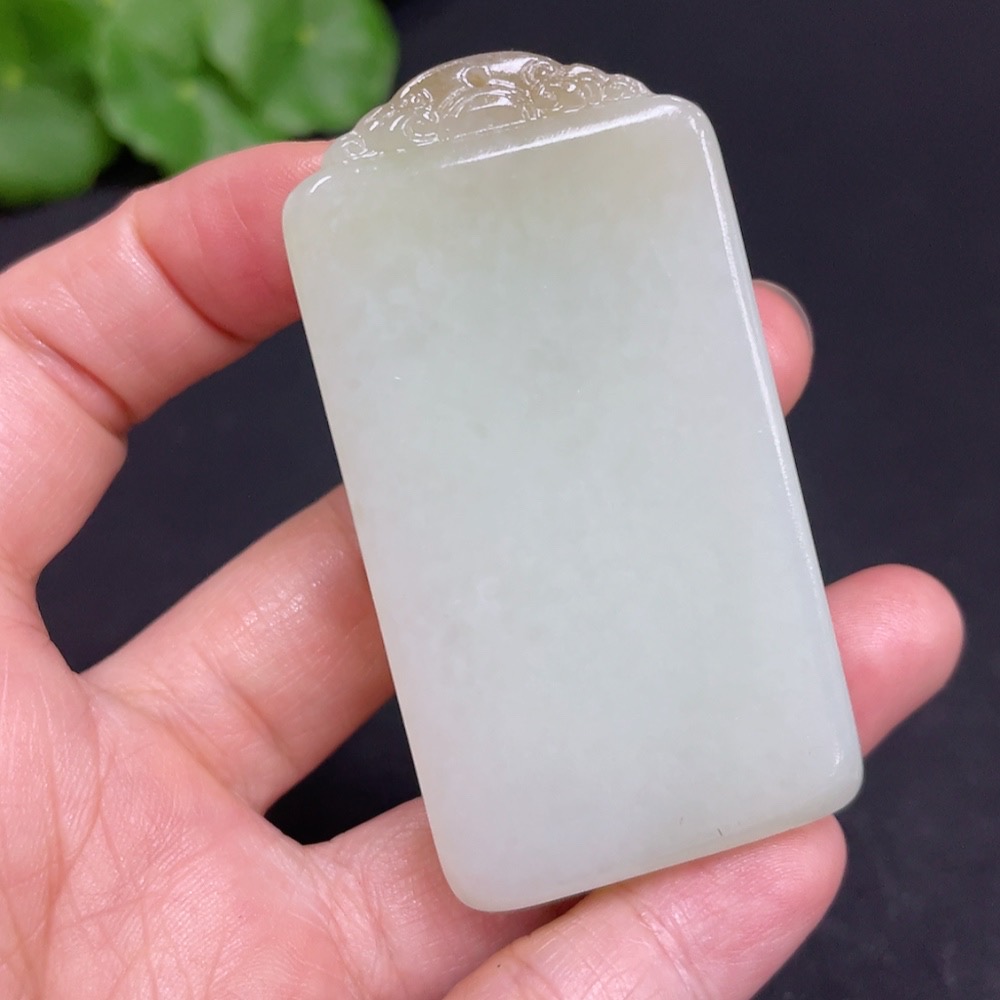 H35101837 Hetian Jade Pendant - Plain Pendant, Total Weight Approx. 56.2g