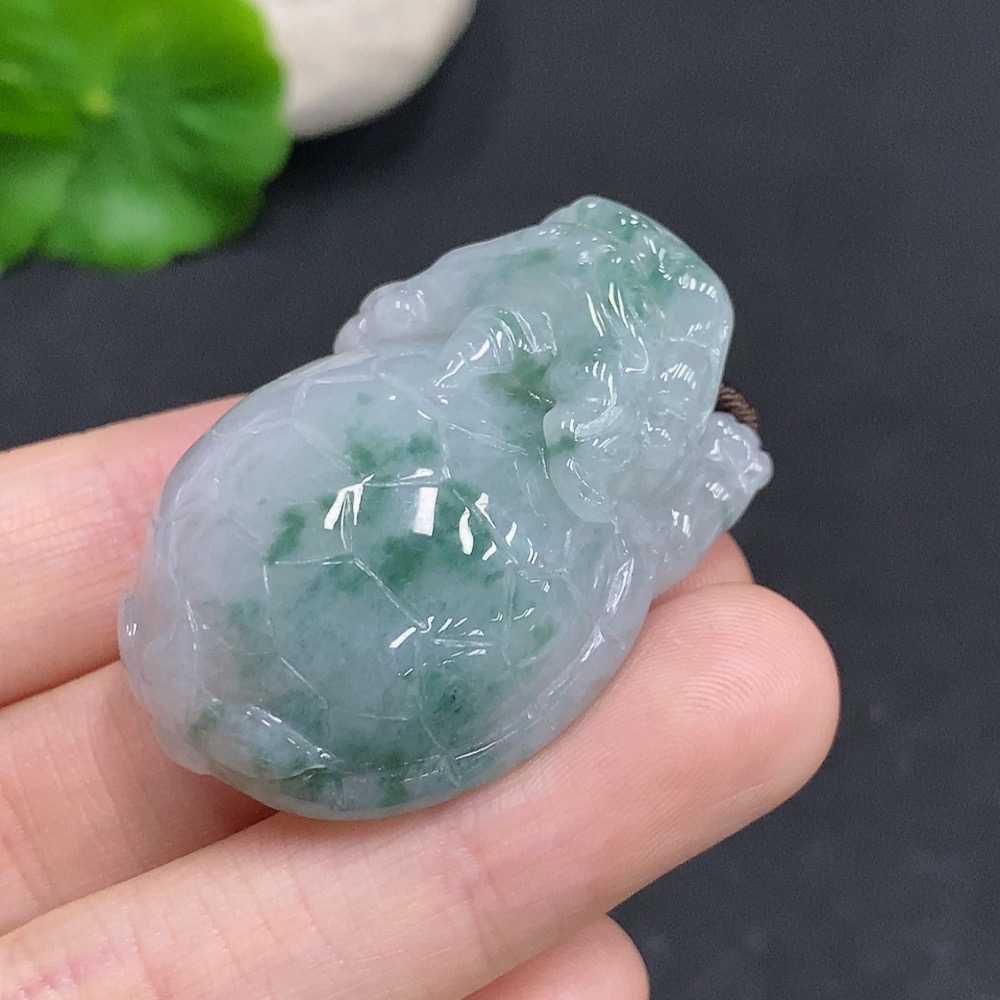 F33876480 JadeiteDragon Turtle Pendant Total Weight Approximately 33.8g