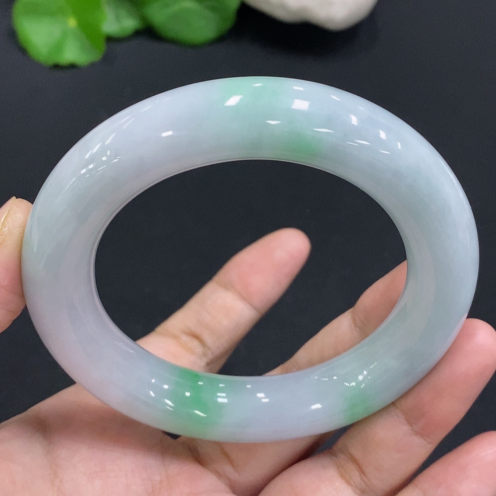 F26937947 Jadeite Round Bangle Size 57.5 Total Weight Approx. 103.3g