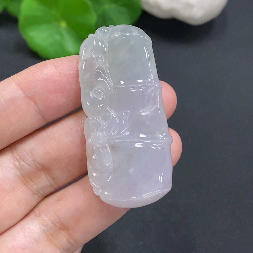 F30570002 Jadeite Bamboo Pendant Total Weight Approx. 15g