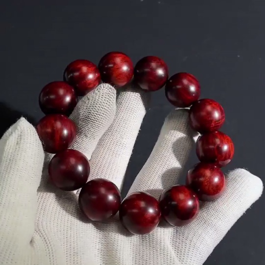 W26982535 Small-Leaf Sandalwood Sandalwood Bracelet Total Weight Approx. 48.60g Size About 18.0mm
