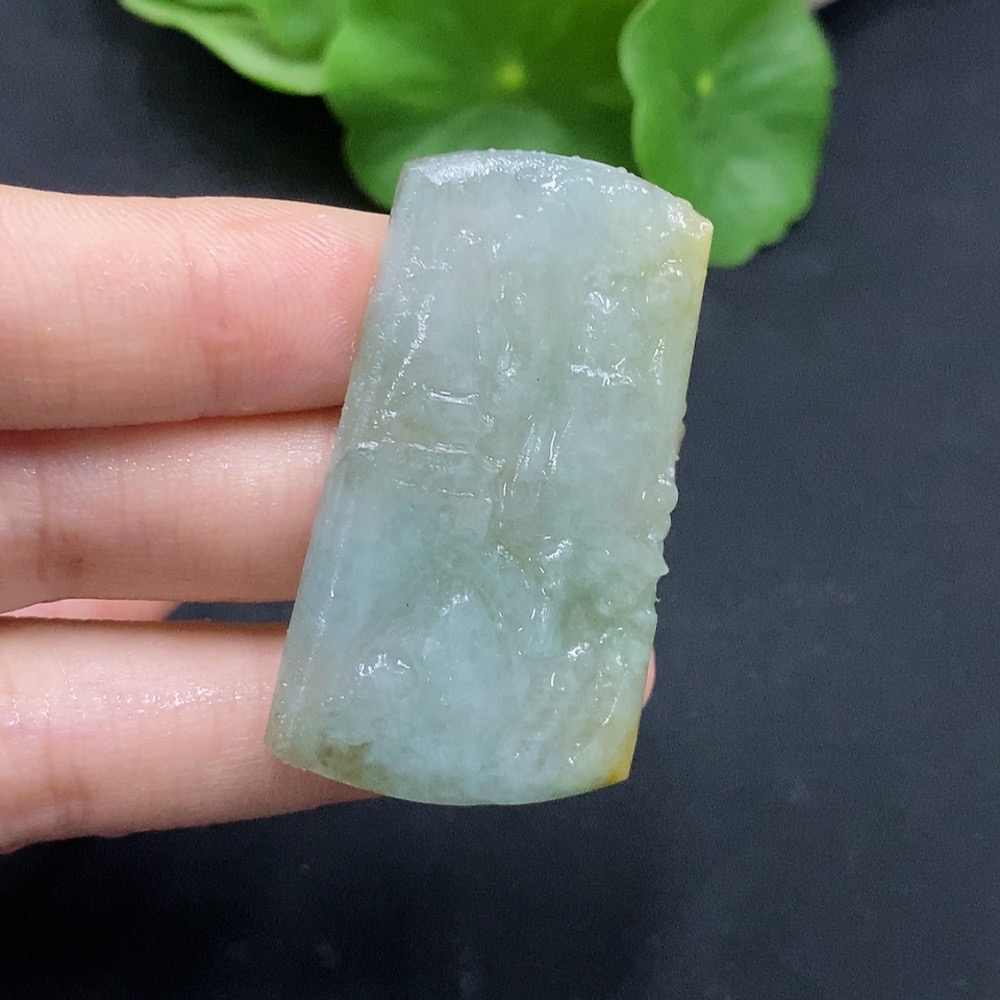 F28280194 Jadeite Landscape Pendant Total Weight Approx. 14.02g Unpolished Undetermined Color Origin