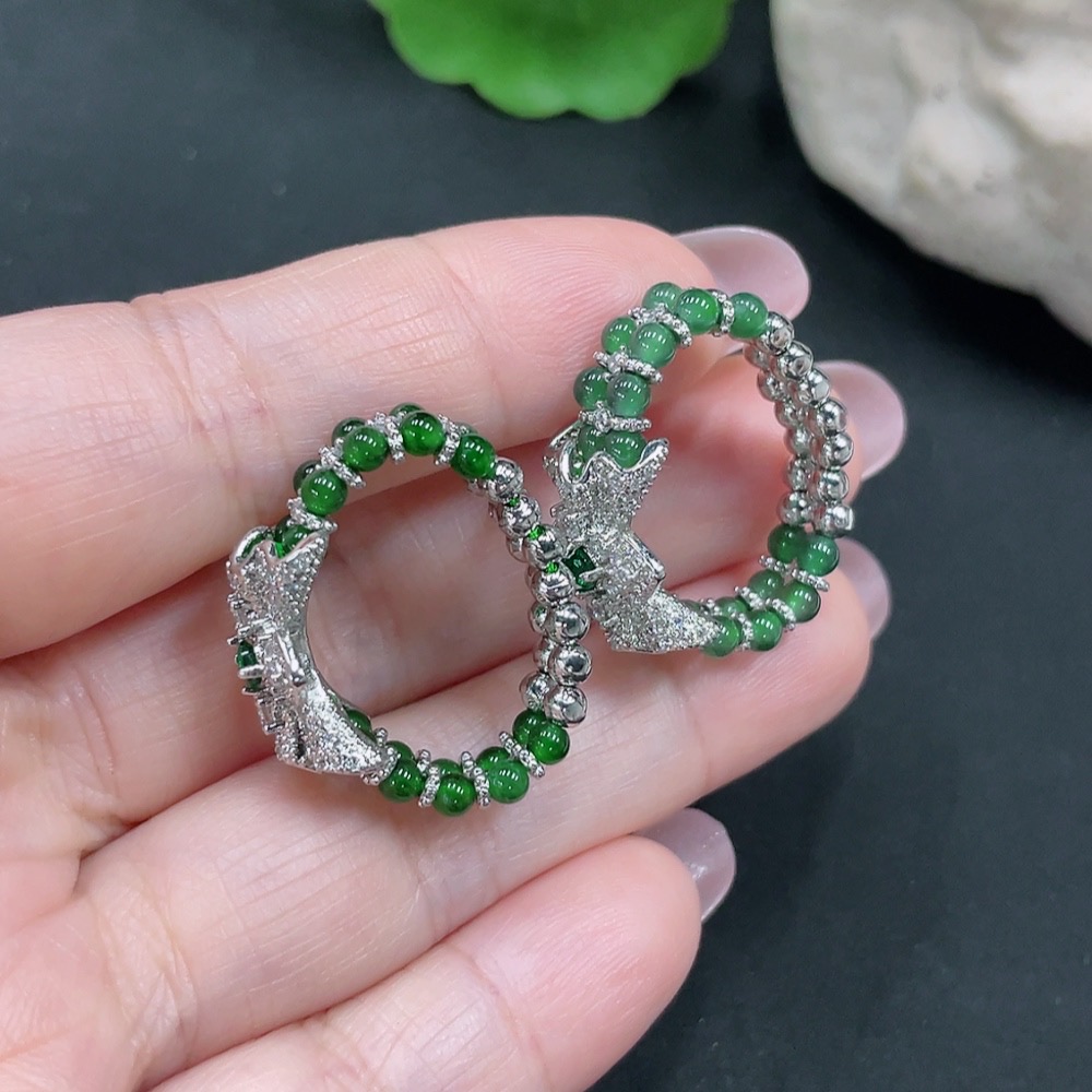 F28224869 Jadeite Ring Set Sell as a Lot Size 17 Non-Gold Inlaid