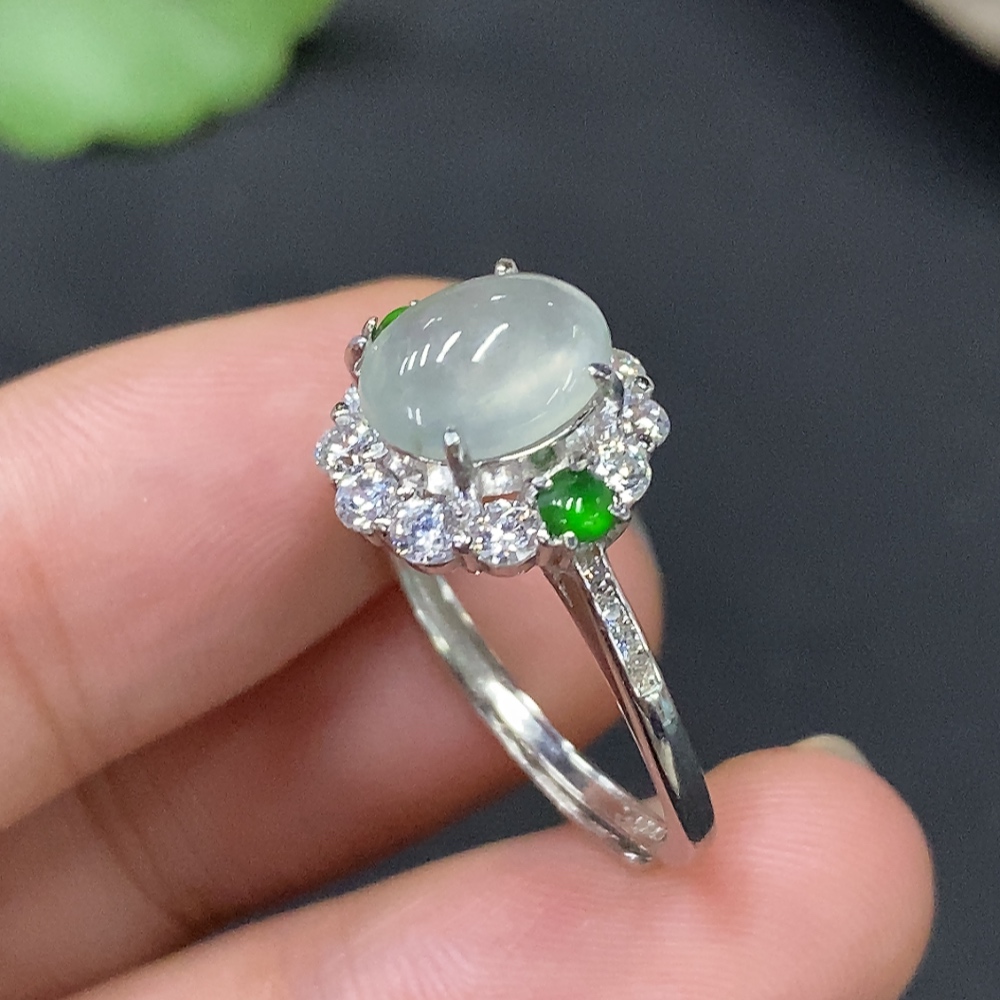 F27178037 Jadeite Inlay Non-gold Adjustable Total Weight Approx. 2.64g