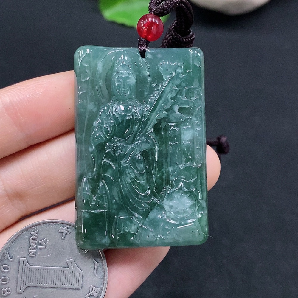 F31684089 JadeiteBodhisattva Akashagarbha Pendant