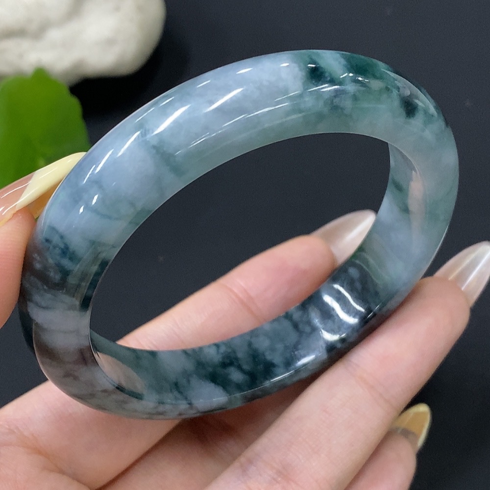 F29411822 Jadeite Round Bangle Size 55.5 Total Weight Approx. 56.2g
