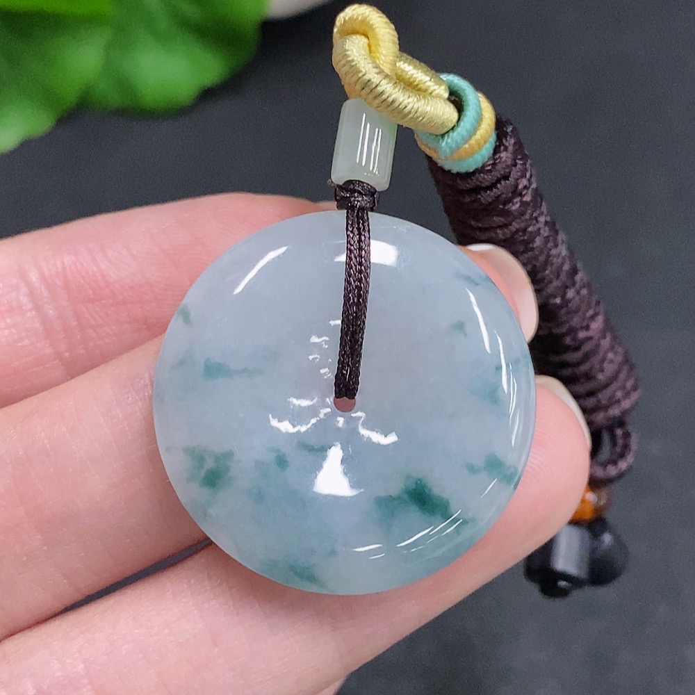 F34035343 Jadeite Safety Pendant Total Weight Approx. 10.4g (Including Rope Weight)
