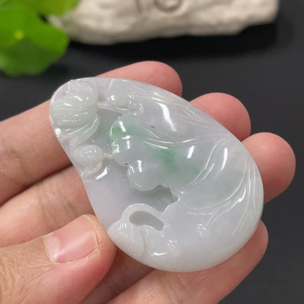 F34978398 Jadeite Auspicious Harmony Pendant