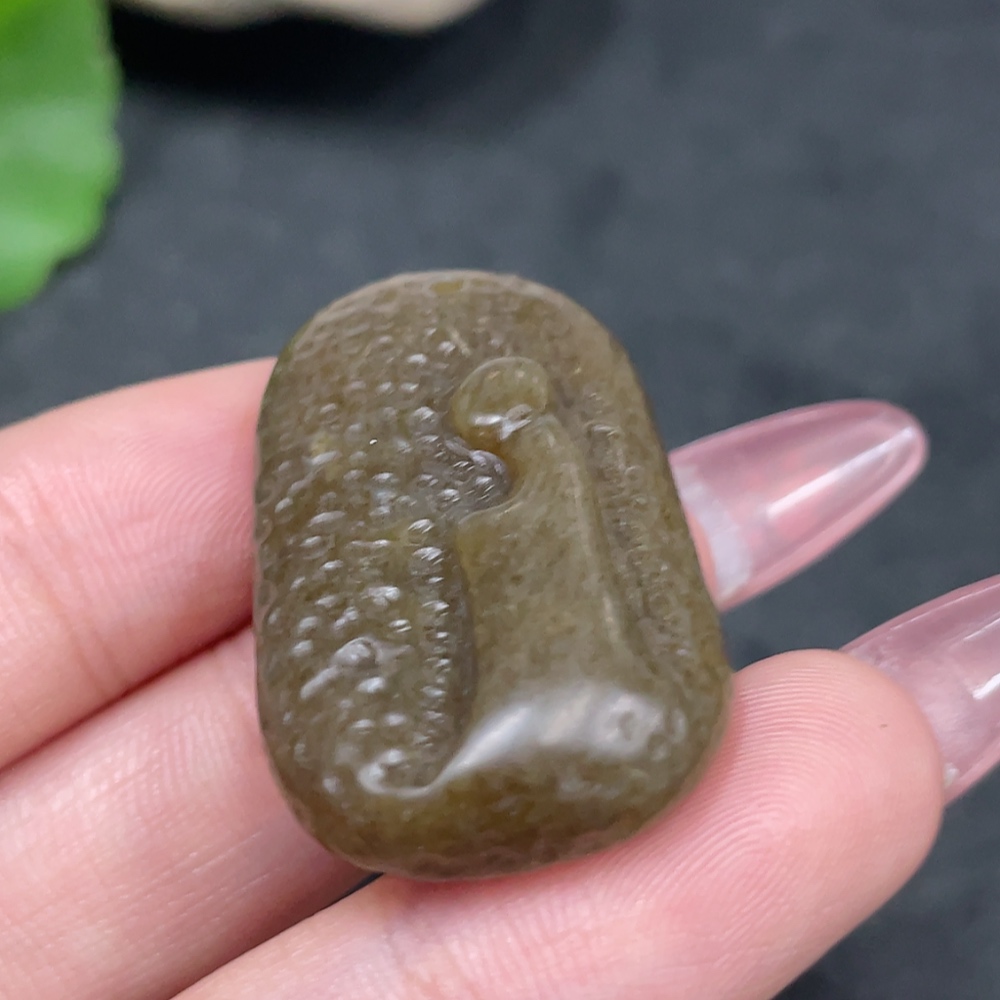 H33925408 Hetian Jade Pendant - Enlightenment, Total Weight About 11.8g