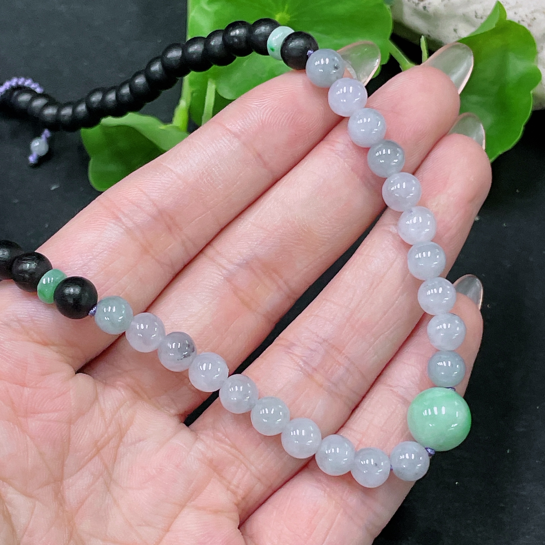 F34985055 Jadeite Beaded Necklace Total Weight Approx. 16.23g Size About 6.2mm