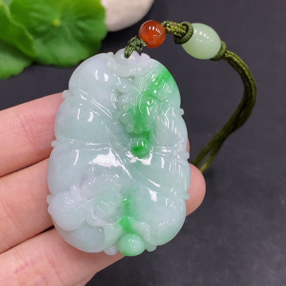 F33907791 Jadeite Auspicious Wealth Pendant