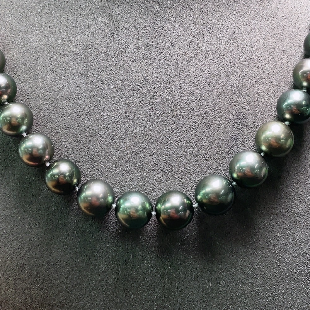 C33854808 Seawater pearl necklace, total weight approx. 67.50g, size about 9.3mm, gold content 58%