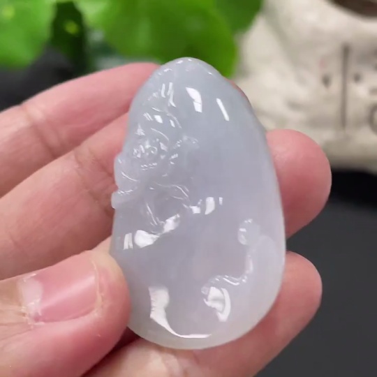 F35109376 Jadeite Enlightenment Pendant, Total Weight Approx. 13.4g