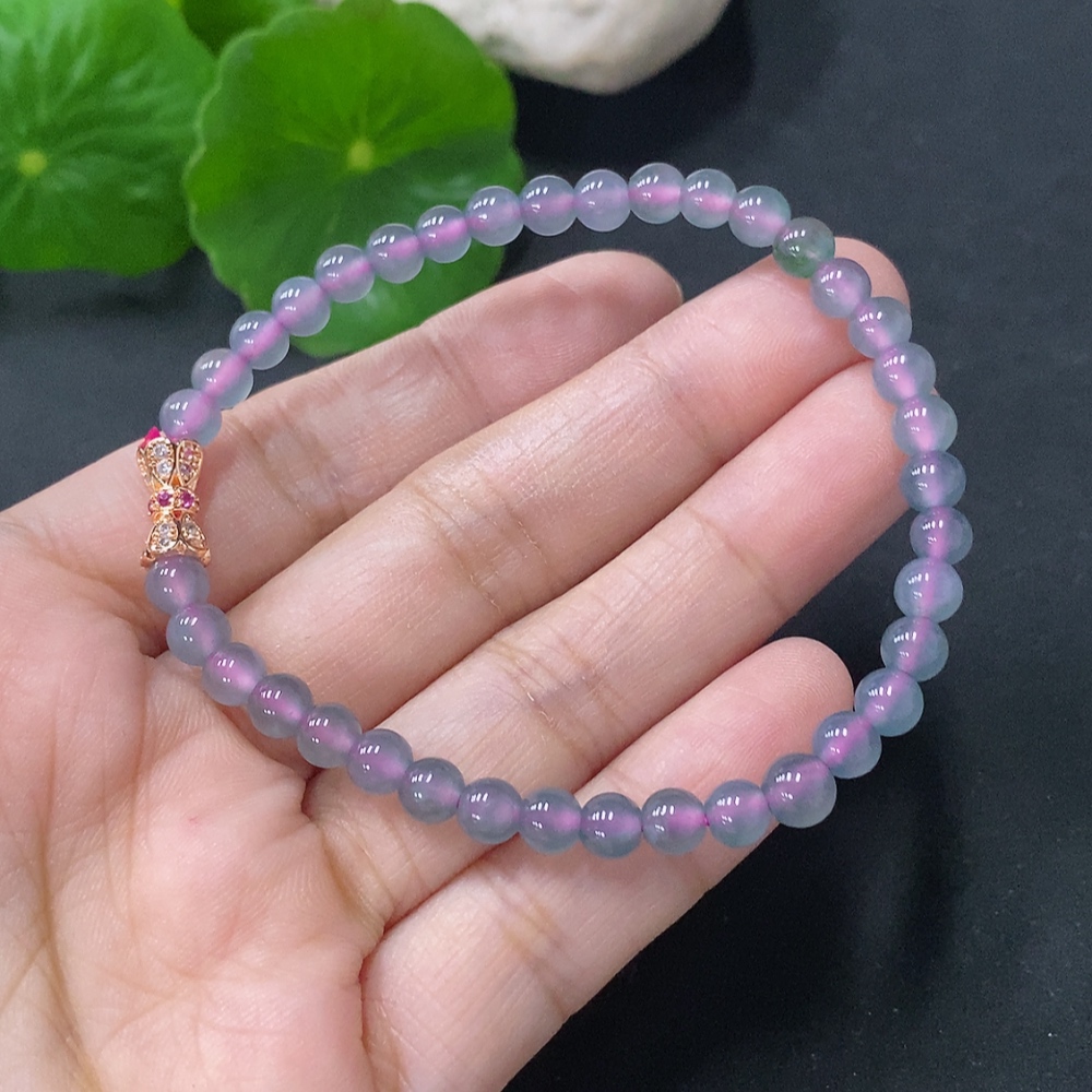 F32760795 Jadeite Beaded Bracelet Approx. 5mm Total Weight Approx. 7.82g Non-Gold