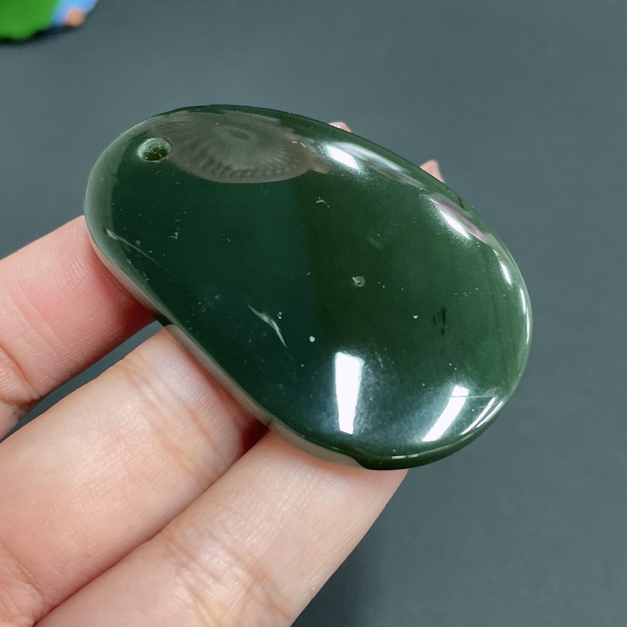 H21432031 Hetian Jade Pendant Plain Pendant Total Weight about 30.7g