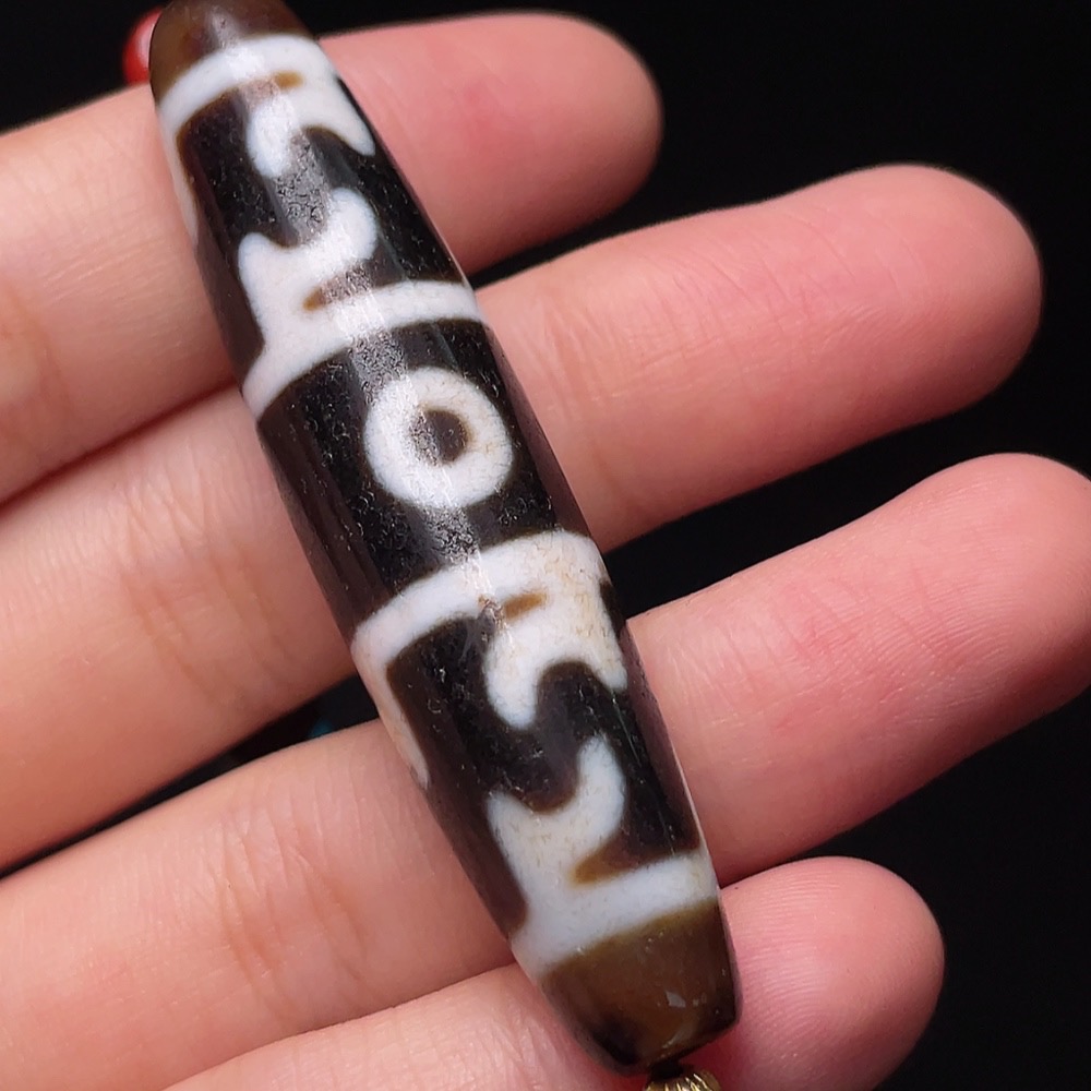 W33937465 Dzi bead pendant, total weight approximately 52.3g, size about 57.9mm