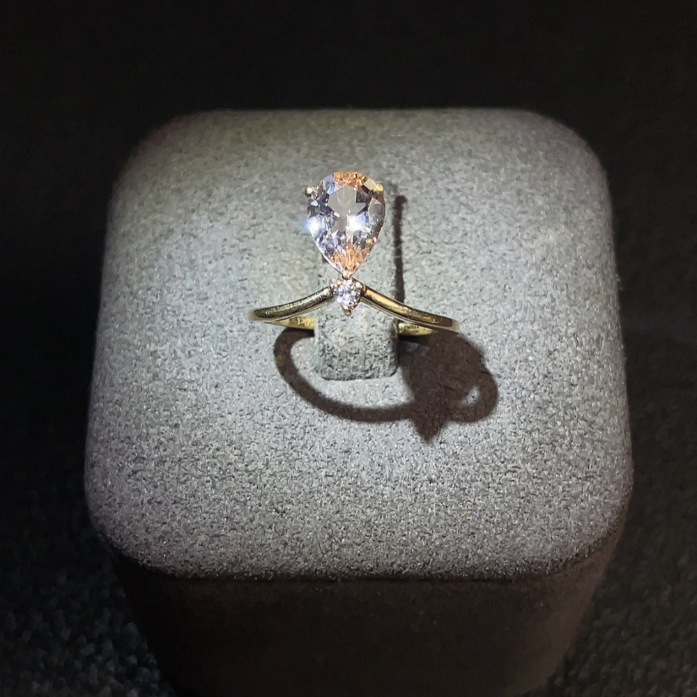 C28181453 Beryl Ring, Color Origin Undetermined, 37% Gold Content, Total Weight Approx. 1.27g, Size 8#