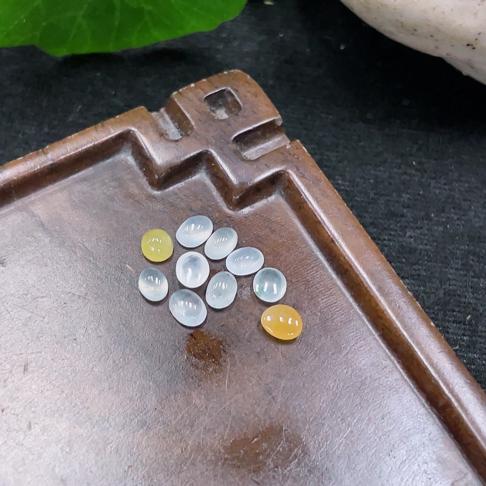 F32810262 Jadeite Cabochon Sell as a Lot (Color Origin Undetermined)