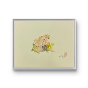P41931463 卜野《金蟾》纸面水彩 无装裱 单张约37*52cm