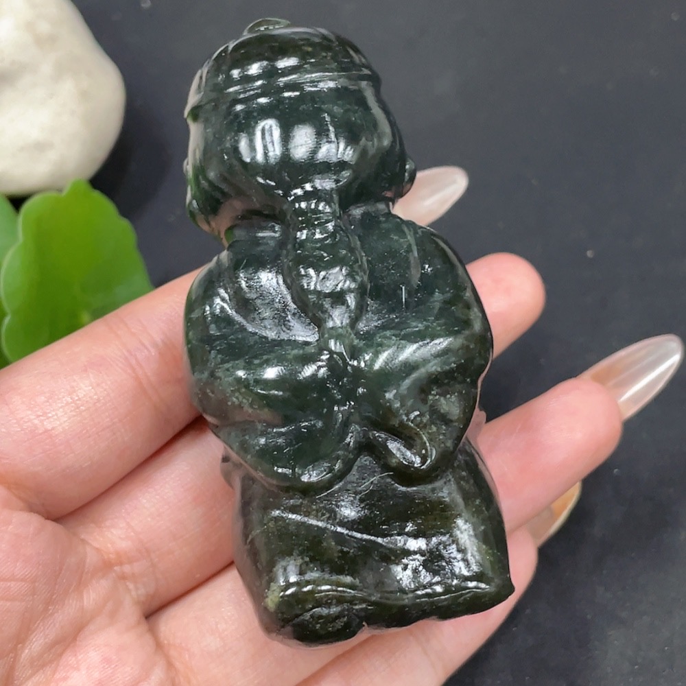 H30520557 Hetian Jade Handheld Piece - Shopkeeper - Total Weight Approx. 130.3g