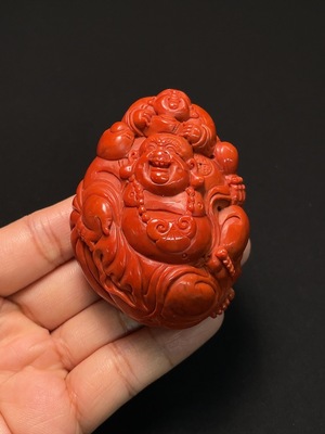 C45342318 南红玛瑙挂件  货品总重约137.22克  可见有机物