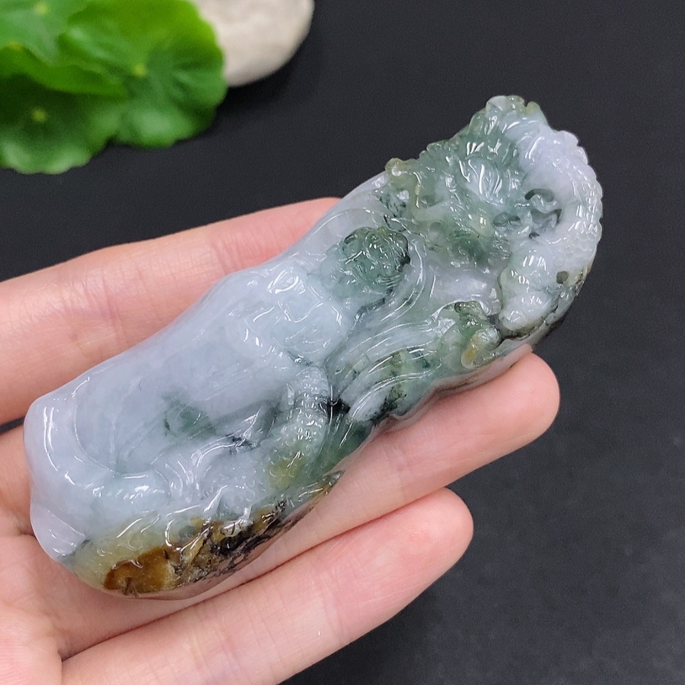 F35078896 Jadeite Dragon-Guanyu Pendant