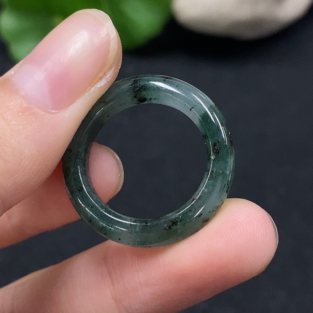 F34056702 Jadeite Ring Size 16 Total Weight Approx. 3.93g