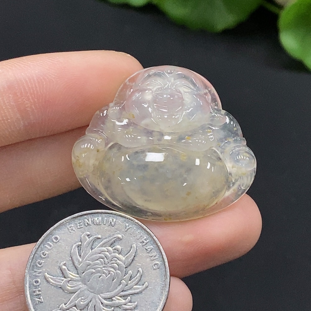 F34996068 Jadeite Buddha Pendant Total Weight approx. 8.22g