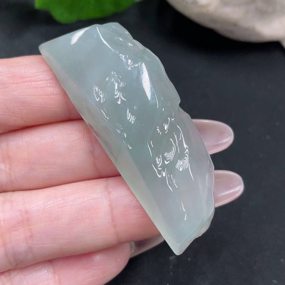 F34069431 Jadeite Freeform Pendant Total Weight Approximately 19.8g