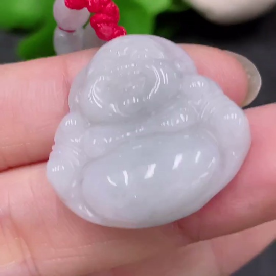 F32811434 JadeitePendant Buddha with Beads (Non-Grade A) Including Cord Total Weight Approx. 11.27g