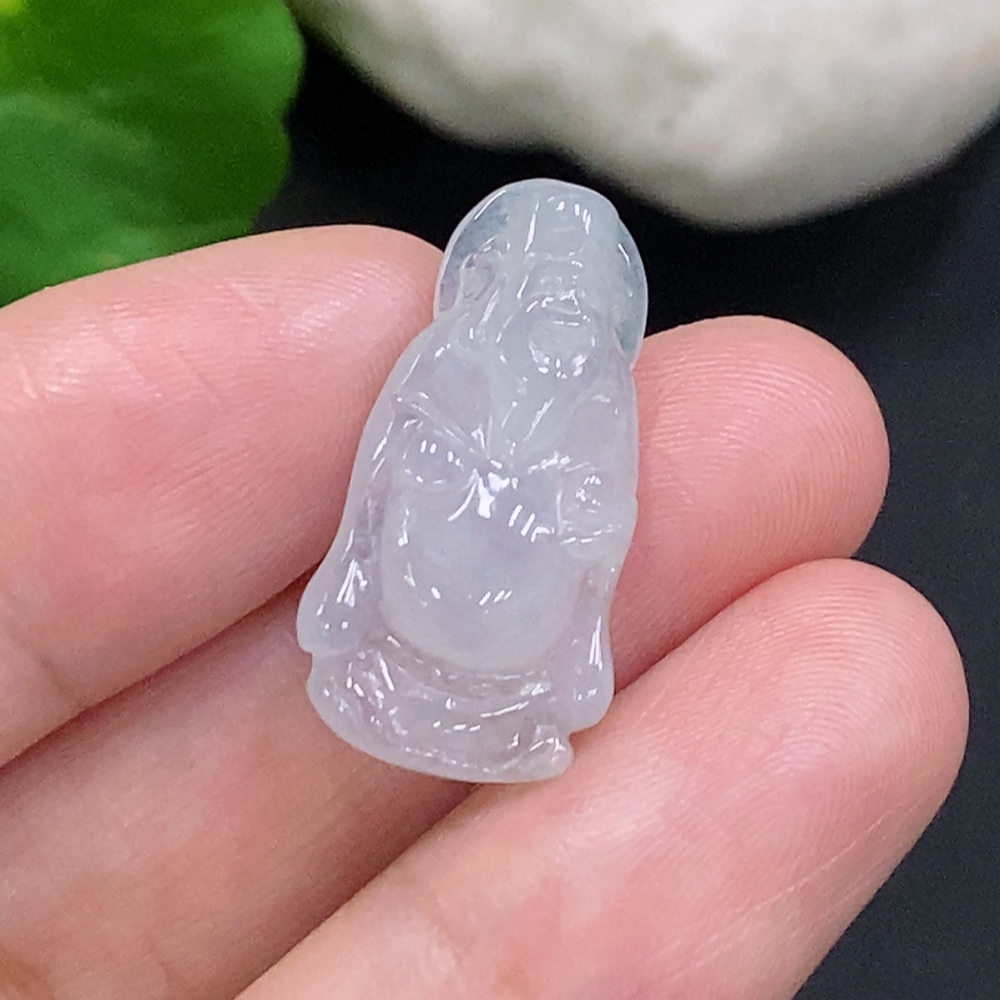 F33905669 Jadeite wealth god inlay piece, total weight approximately 2.7g