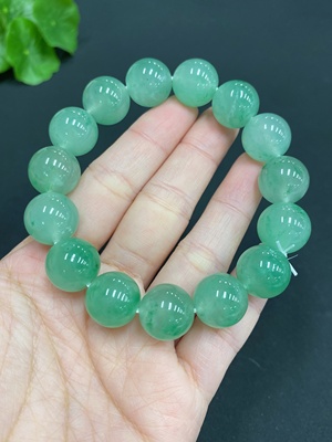 H23680837 Dulong Jade Bead Bracelet, approx. 13.4mm, total weight approx. 52g