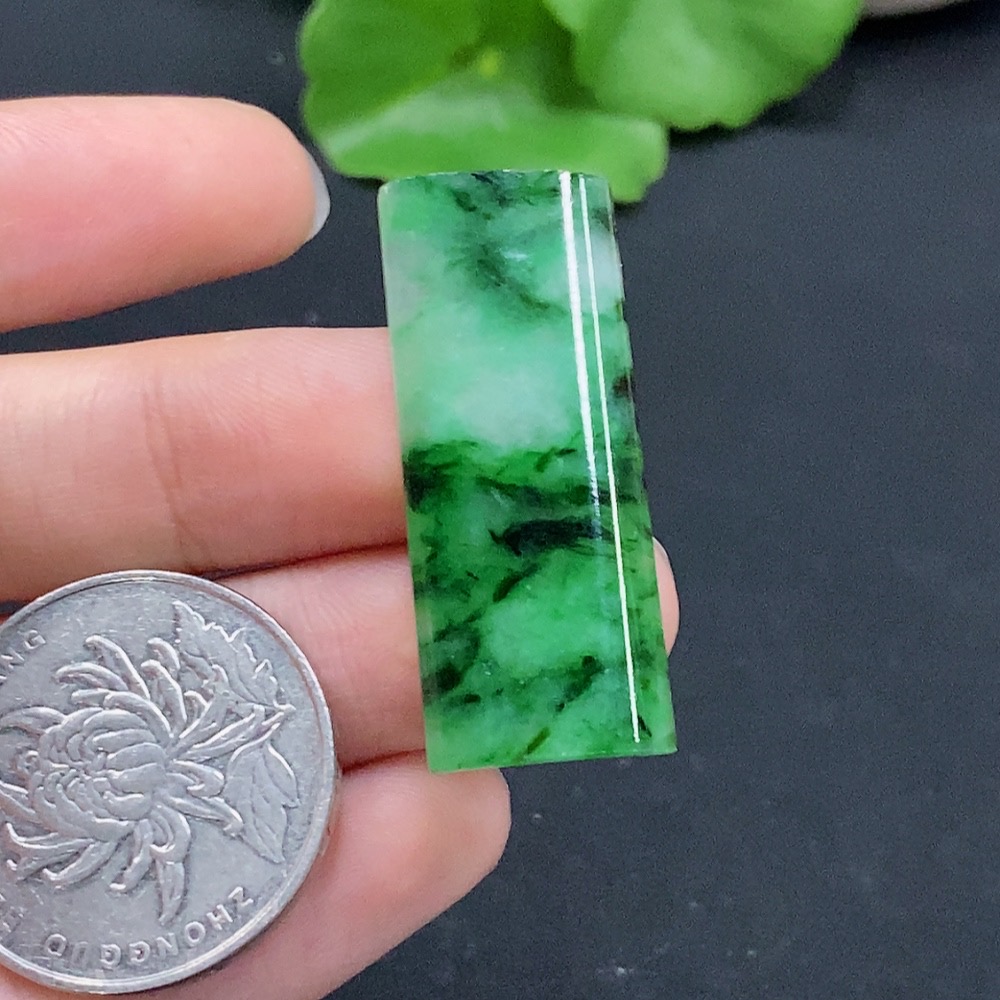 F31630168 Jadeite Inlay Piece Total Weight Approx. 3.17g Containing Other Mineral Components