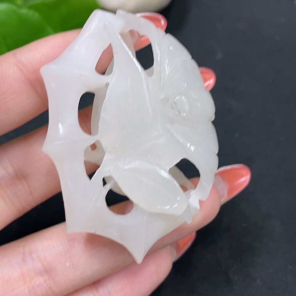 H35112077 Hetian Jade Pendant Bamboo Joint Total Weight Approx. 28.6g