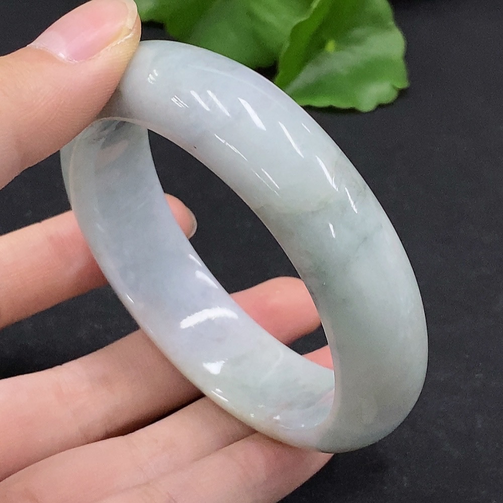 F33895629 Jadeite Round Bangle Size 55.5 Total Weight Approx. 72.75g
