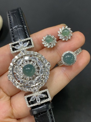 F29394913 Jadeite Inlaid Piece Non-Gold Sell as a Lot