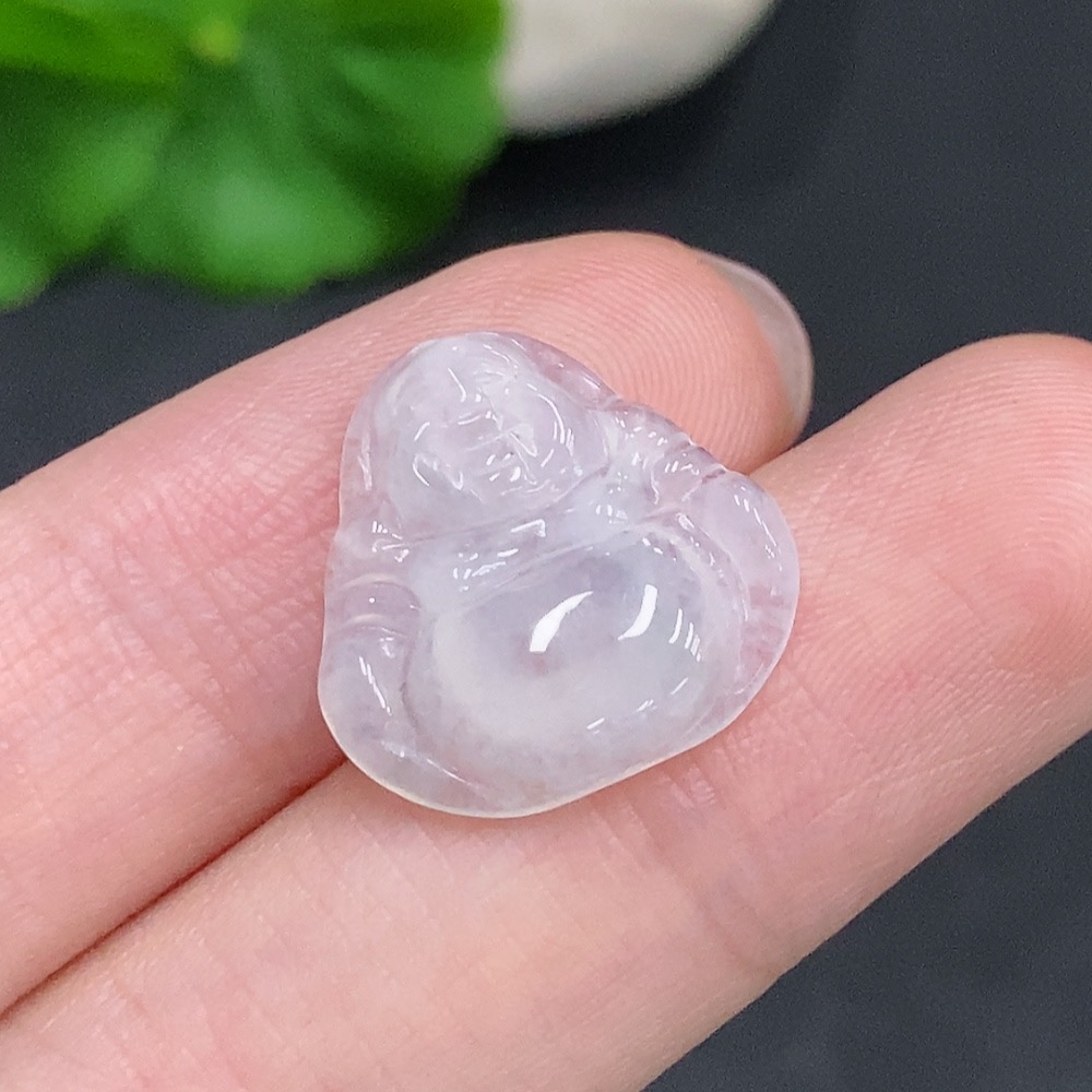 F35078240 Jadeite Buddha Pendant, Total Weight Approx. 1.4g