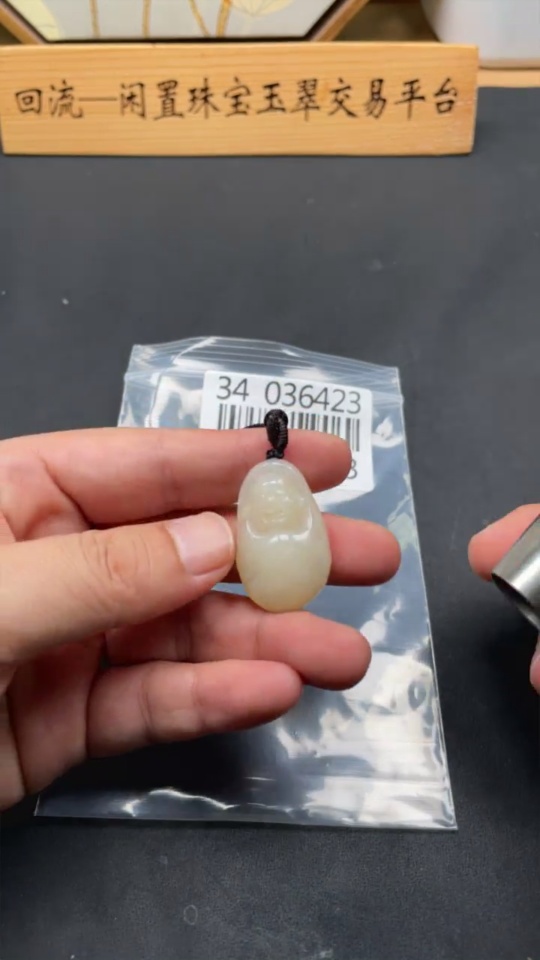 H34036423 Hetian Jade Pendant - Buddha Figure