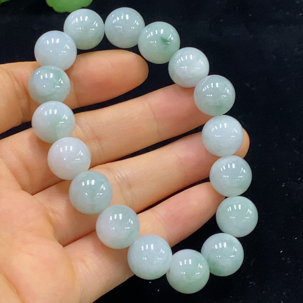 F34025373 Jadeite Bracelet Total Weight Approx. 50.13g Size About 12mm