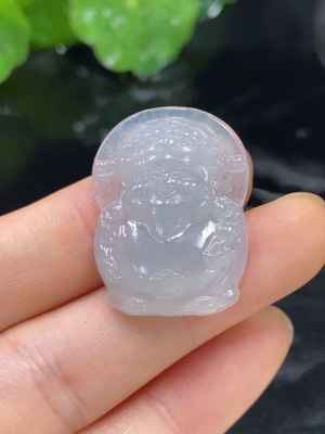 F26971040 Jadeite God of Wealth Pendant, Total Weight Approx. 5.65g