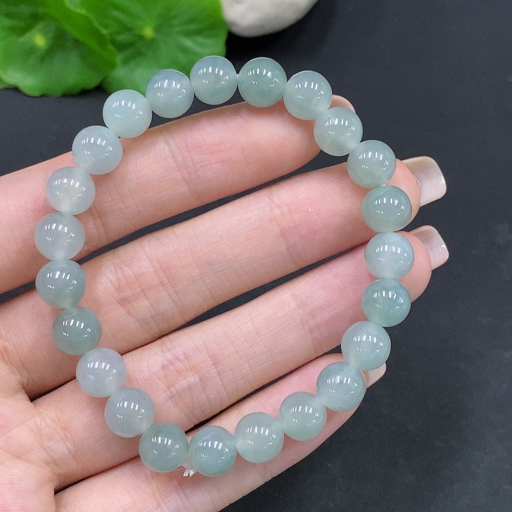F27144480 Jadeite Bracelet Approx 7.7mm Total Weight About 20g