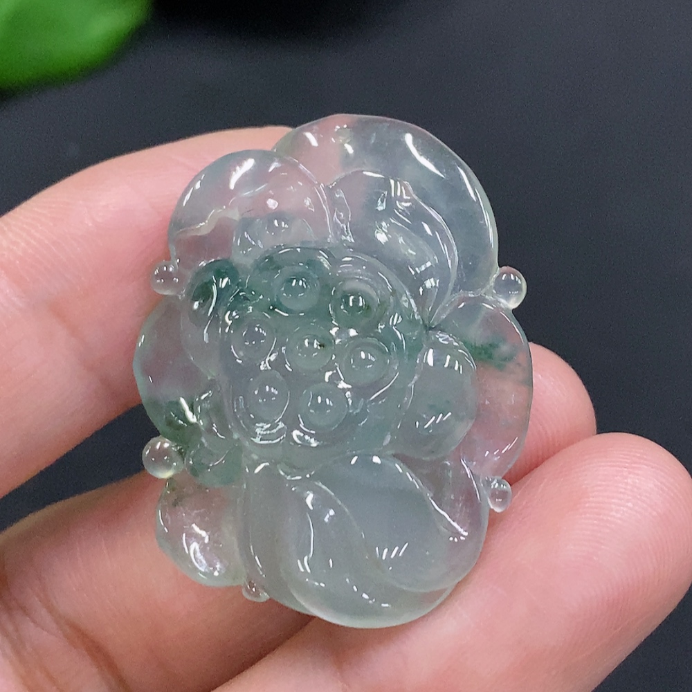 F34962893 Jadeite Blooming Wealth Pendant