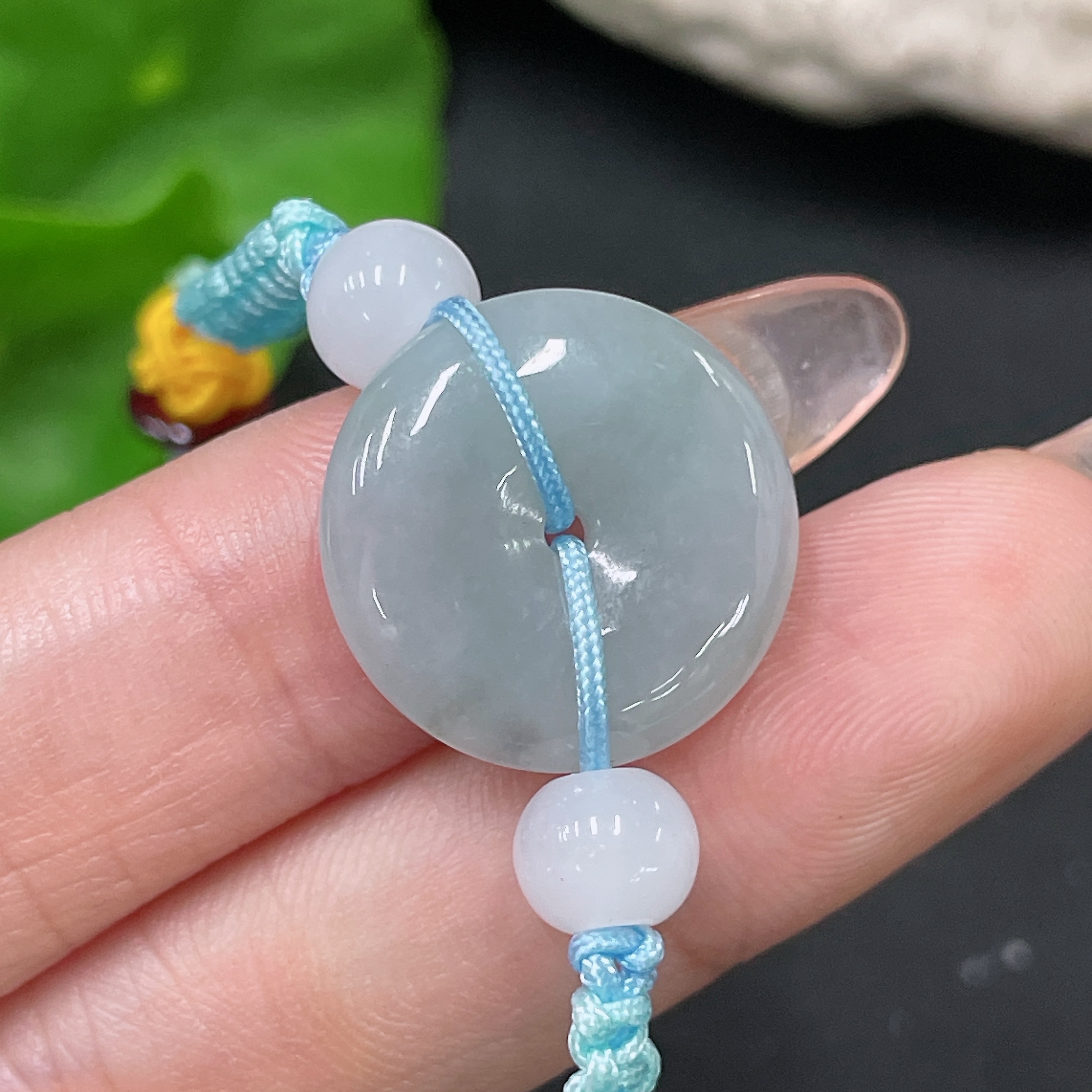 F34020371 Jadeite Hand Bracelet, Total Weight Approx. 5.91g, Beads Non-Grade A
