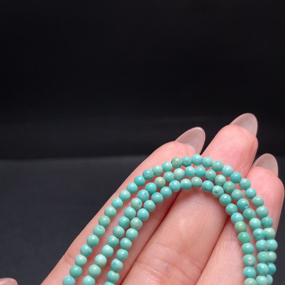 C34009317 Turquoise Bead Necklace Total Weight Approx. 7.26g Size 3mm