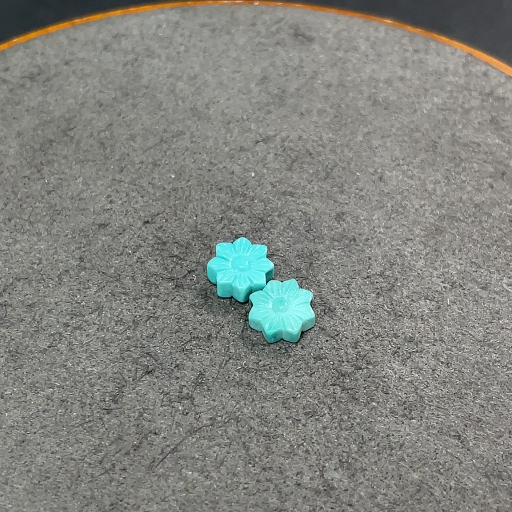 C34990542 Turquoise Jewelry, Color Origin Undetermined, Containing Other Mineral Components, Total Weight Approximately 0.47g, Sell as a Lot