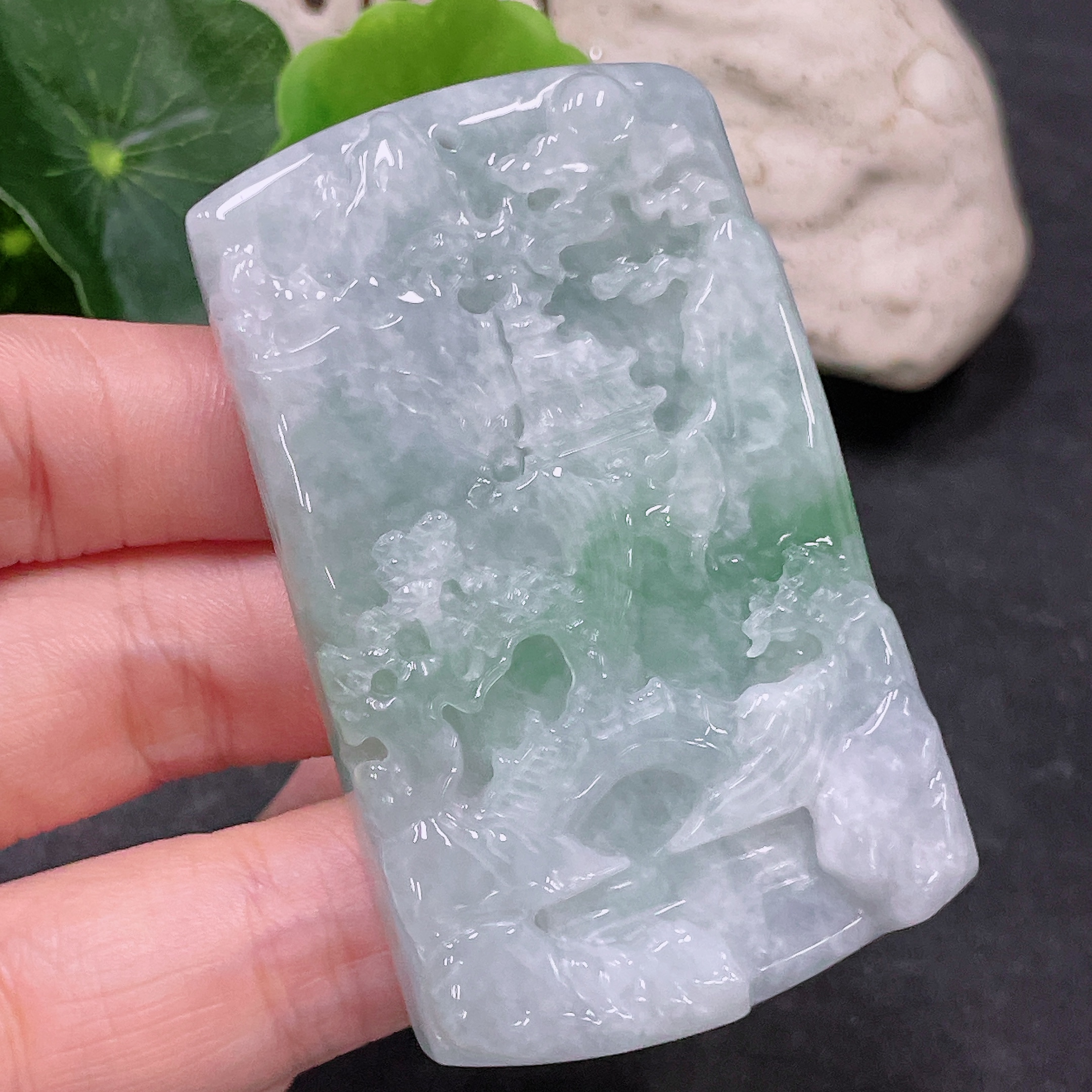 F33838996 Jadeite Pendant Landscape Total Weight Approx. 61.76g